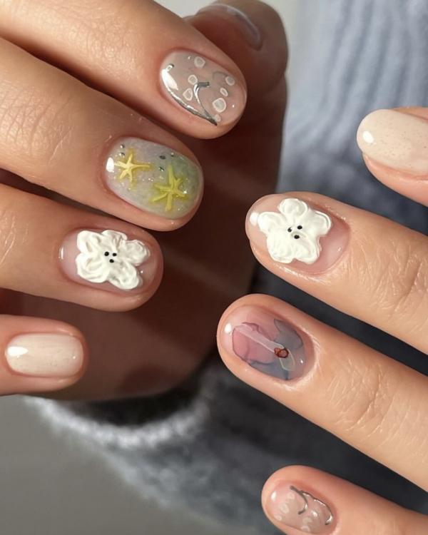 Trendy Spring Nails Ideas 2024 | Cute Springtime Fingernail Colors | Unique Gel Manicure Art Designs