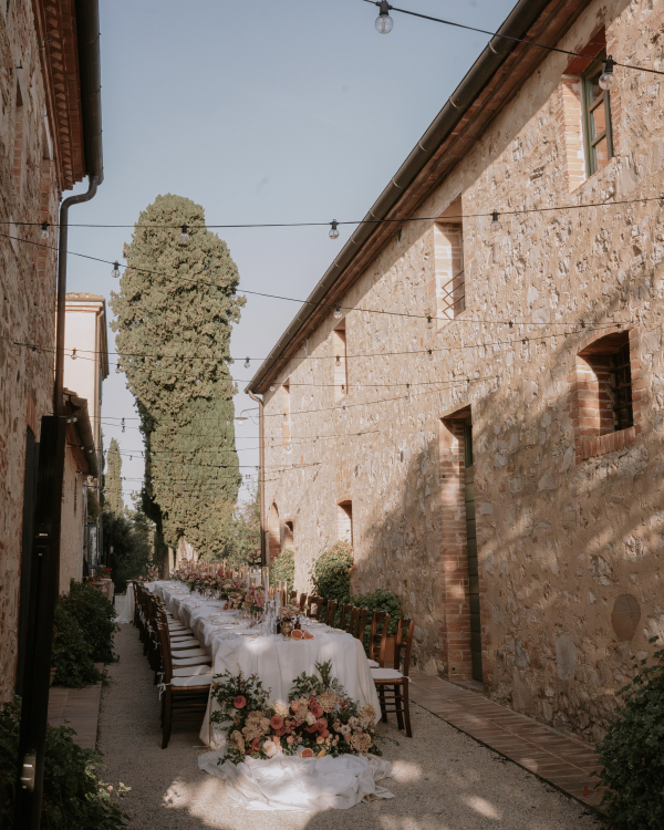 Elegant Destination Wedding in Borgo Casabianca | Mariana & Tom Outdoor Wedding Ceremony in Tuscany