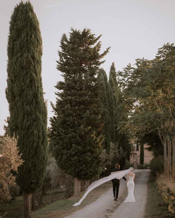 Elegant Destination Wedding in Borgo Casabianca | Mariana & Tom Outdoor Wedding Ceremony in Tuscany
