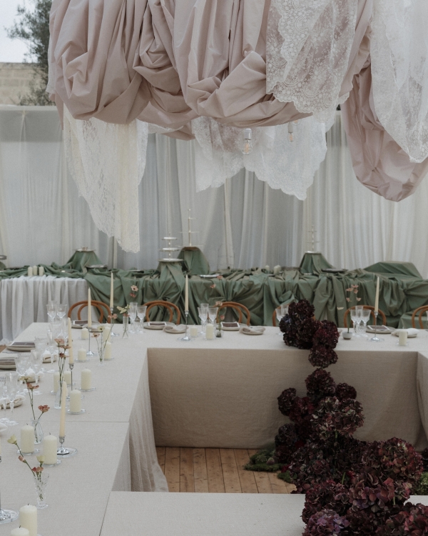 An Immersive Wedding in Puglia with Sculptural Tables and Artful Florals