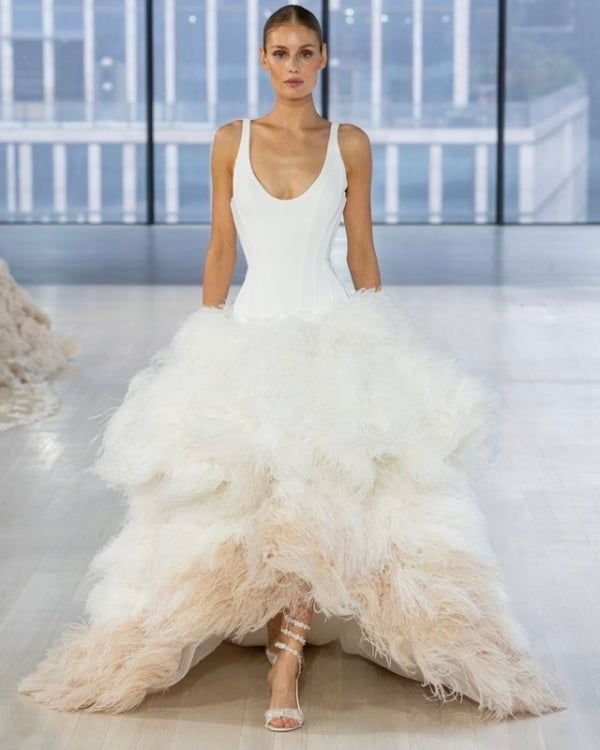 20 Textural Bridal Dresses We're Crushing On