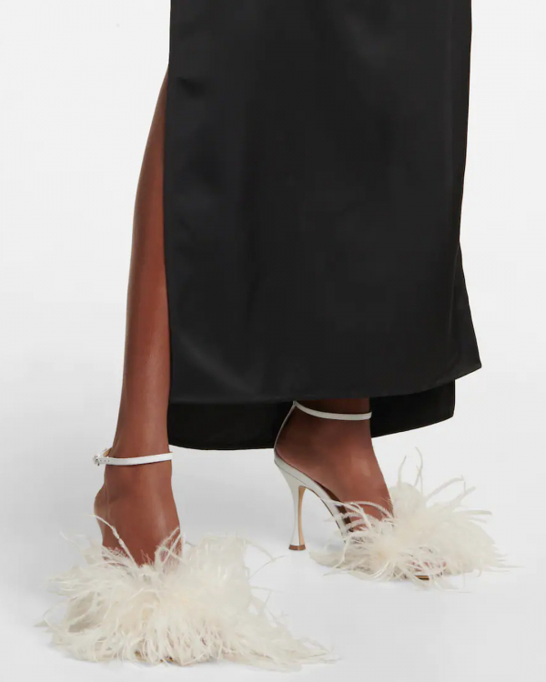 High Heel Wedding Shoes | Trendy Bridal High Heels Sandals With Pearls Feathers, Sparkles