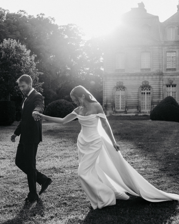 An Intimate Parisian Wedding Amidst an Elegant Château Garden