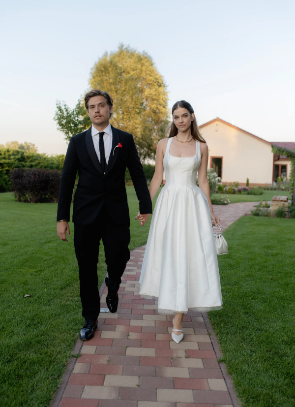 Barbara Palvin and Dylan Sprouse Wedding | Barbara Palvin's Vivienne Westwood Dress | Years Together