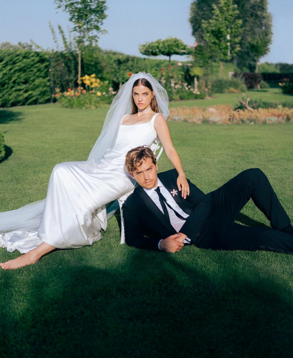 Barbara Palvin and Dylan Sprouse Wedding | Barbara Palvin's Vivienne Westwood Dress | Years Together