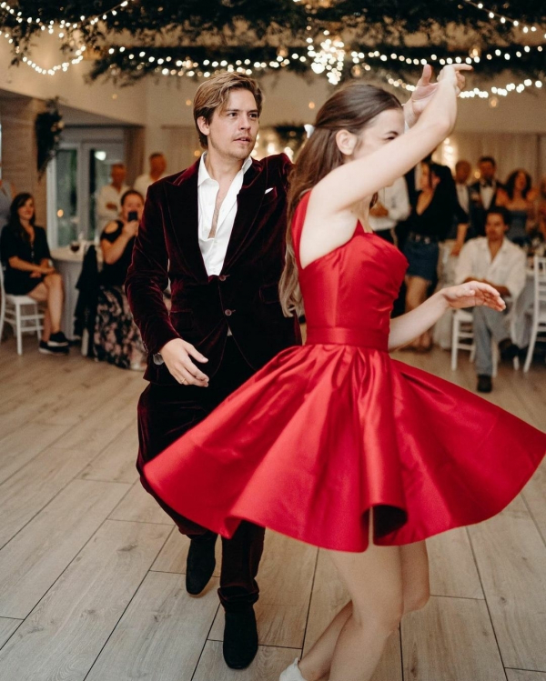Barbara Palvin and Dylan Sprouse Wedding | Barbara Palvin's Vivienne Westwood Dress | Years Together