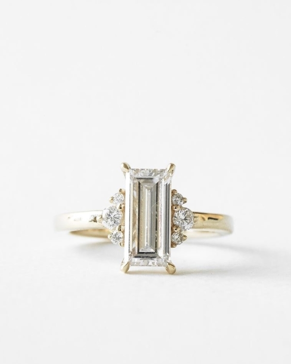 Unique Baguette Diamond Wedding Rings Designs | Baguette Diamond Engagement Rings Inspiration