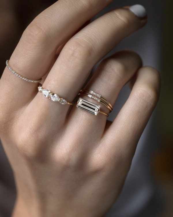 Unique Baguette Diamond Wedding Rings Designs | Baguette Diamond Engagement Rings Inspiration