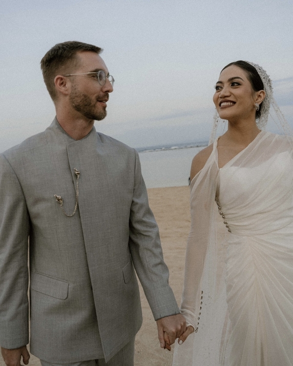 A Chic & Spiritual Bali Beach Wedding with Custom Couture and Cultural Touches