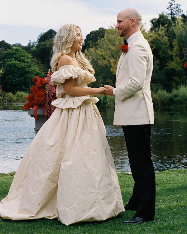 Romantic Wedding in the Garden by Day, Moody Red Event  by Night