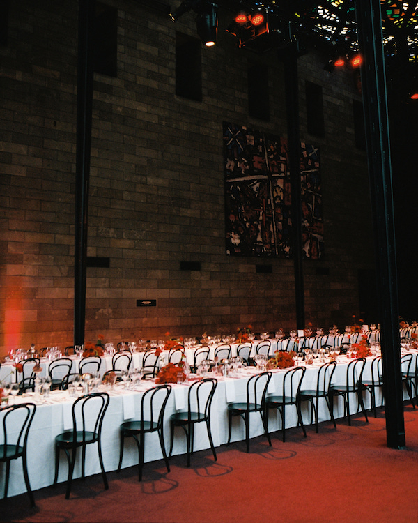 Romantic Wedding in the Garden by Day, Moody Red Event  by Night