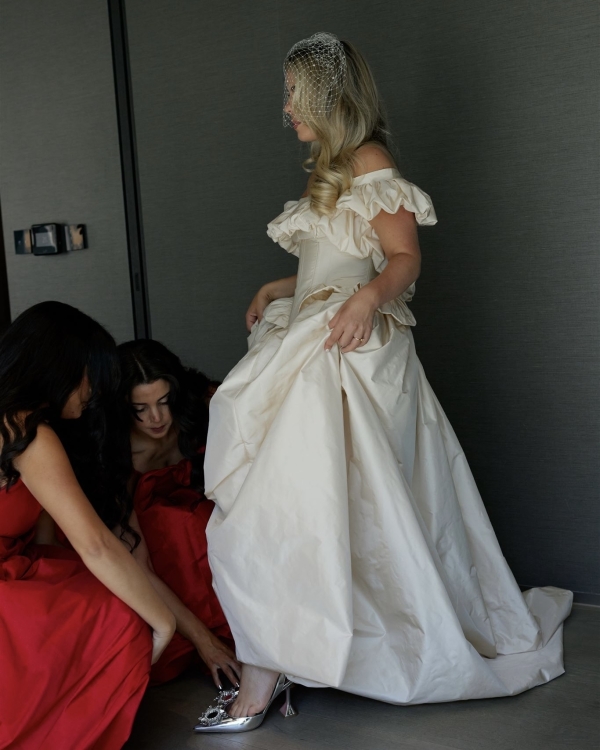 Romantic Wedding in the Garden by Day, Moody Red Event  by Night