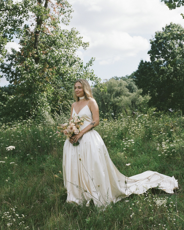 Beautiful Flower Themed Wedding in Accord, New York | Bride in Danielle Frankel Dress