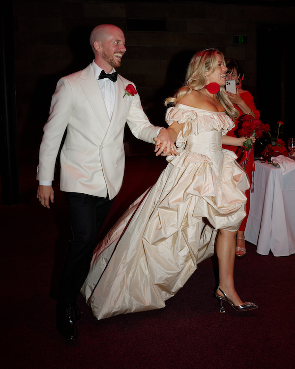 Romantic Wedding in the Garden by Day, Moody Red Event  by Night