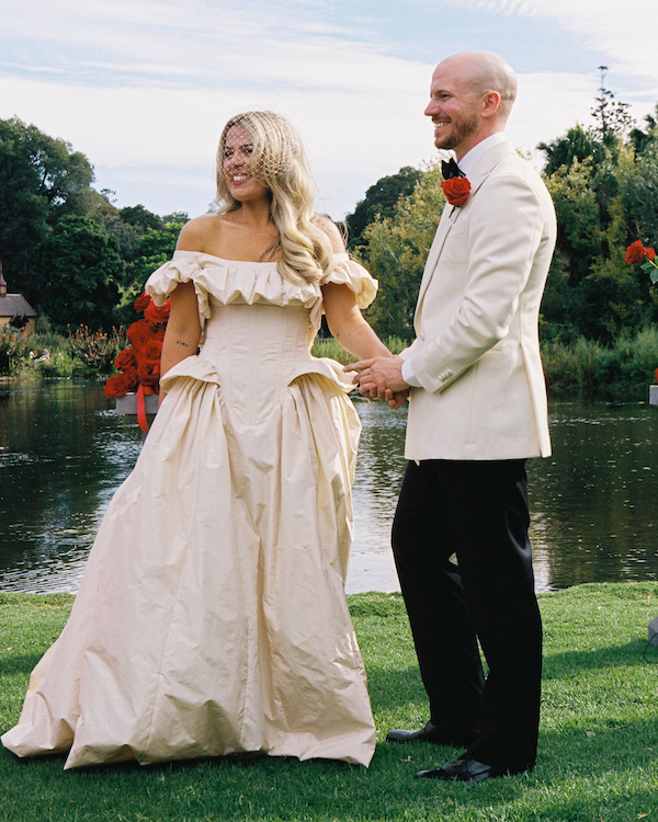 Romantic Wedding in the Garden by Day, Moody Red Event  by Night