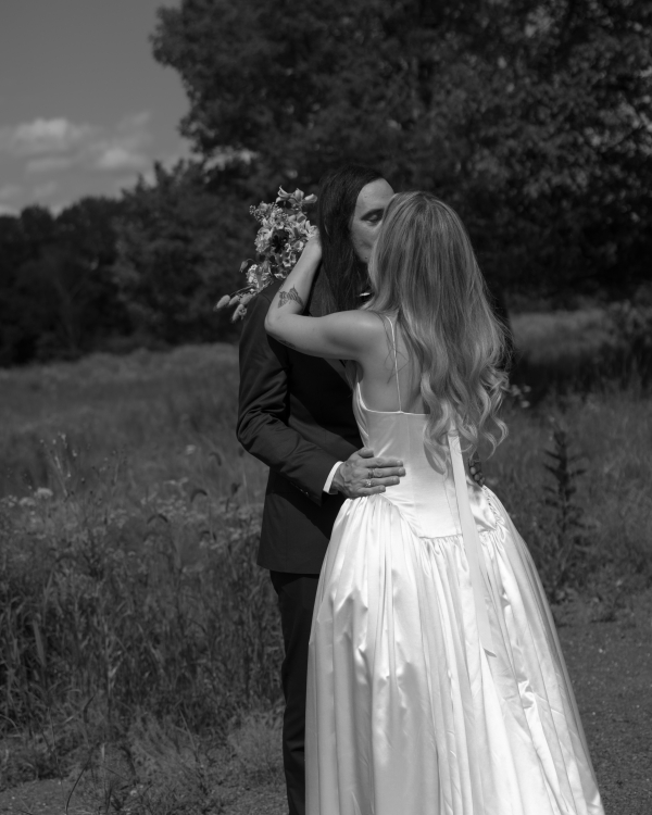 Beautiful Flower Themed Wedding in Accord, New York | Bride in Danielle Frankel Dress