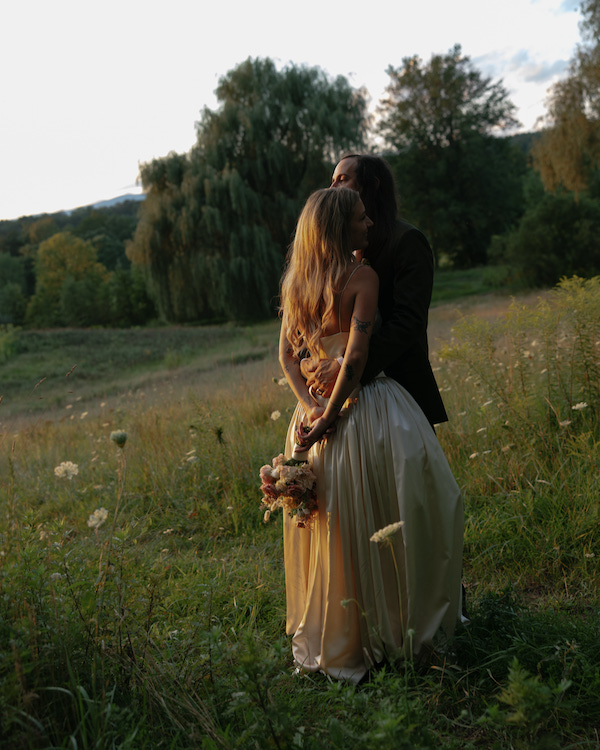 Beautiful Flower Themed Wedding in Accord, New York | Bride in Danielle Frankel Dress