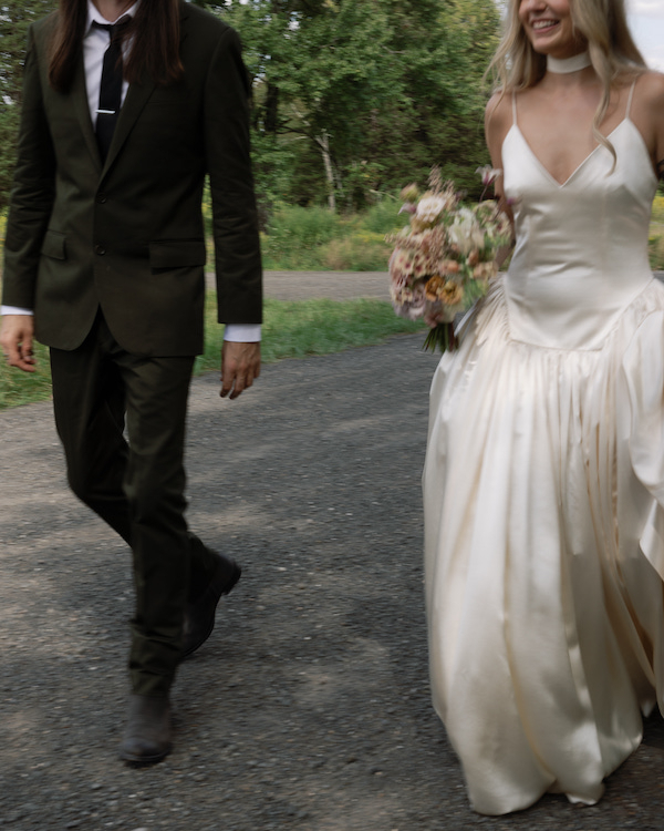 Beautiful Flower Themed Wedding in Accord, New York | Bride in Danielle Frankel Dress