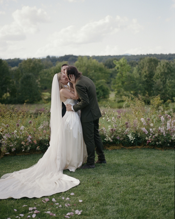Beautiful Flower Themed Wedding in Accord, New York | Bride in Danielle Frankel Dress