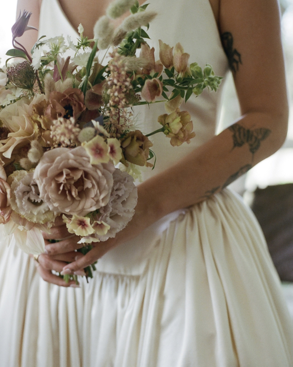 Beautiful Flower Themed Wedding in Accord, New York | Bride in Danielle Frankel Dress