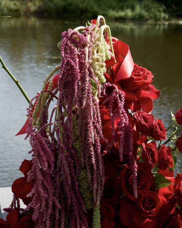 Romantic Wedding in the Garden by Day, Moody Red Event  by Night