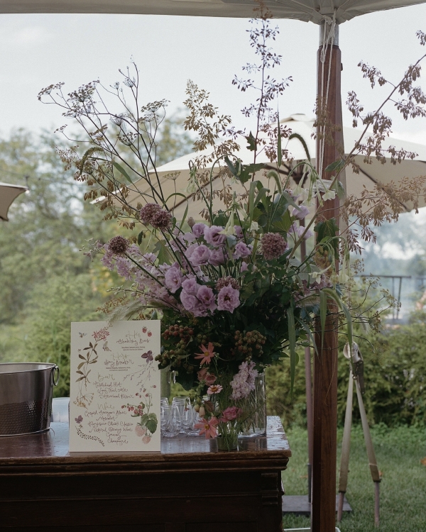 Beautiful Flower Themed Wedding in Accord, New York | Bride in Danielle Frankel Dress