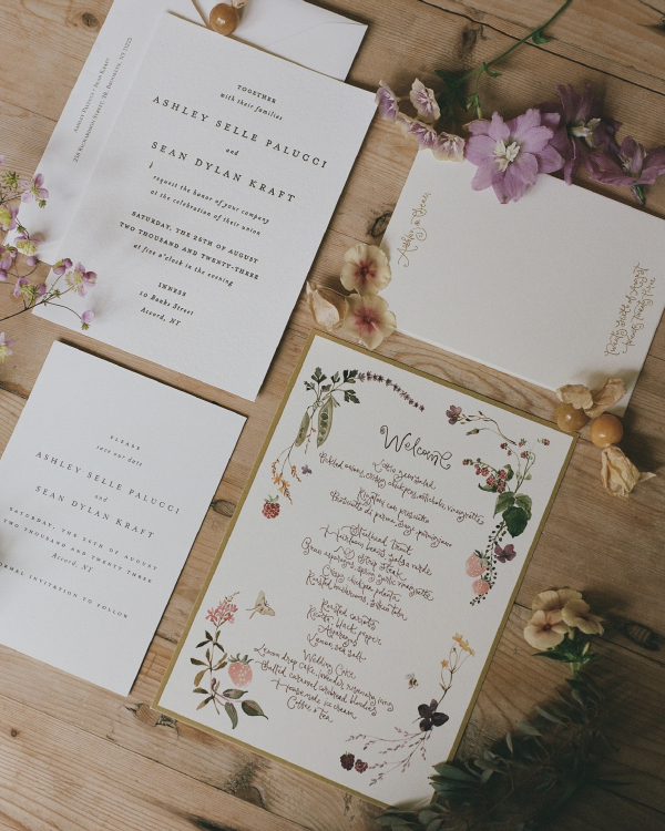 Beautiful Flower Themed Wedding in Accord, New York | Bride in Danielle Frankel Dress
