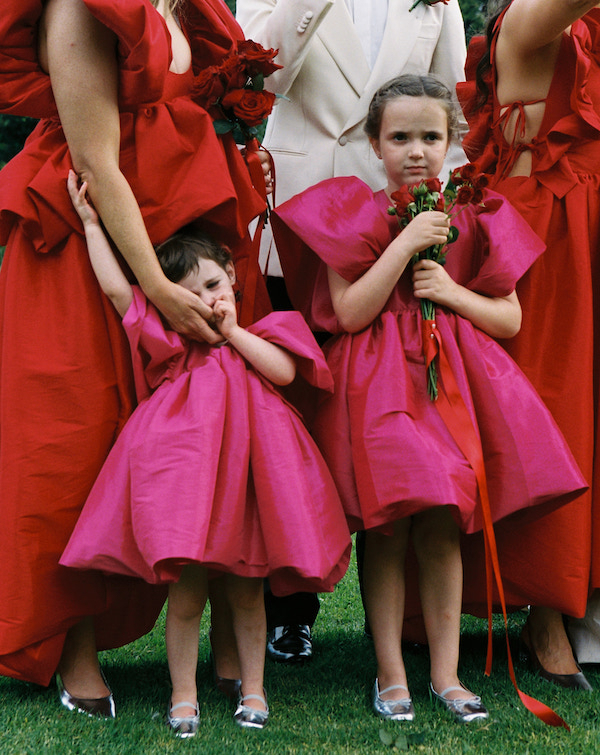 Romantic Wedding in the Garden by Day, Moody Red Event  by Night