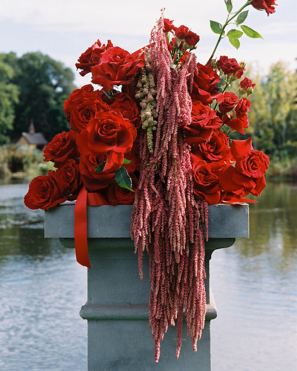 Romantic Wedding in the Garden by Day, Moody Red Event  by Night