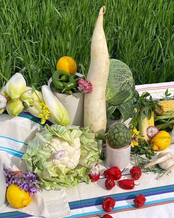 Trend: Set Design with Vegatables