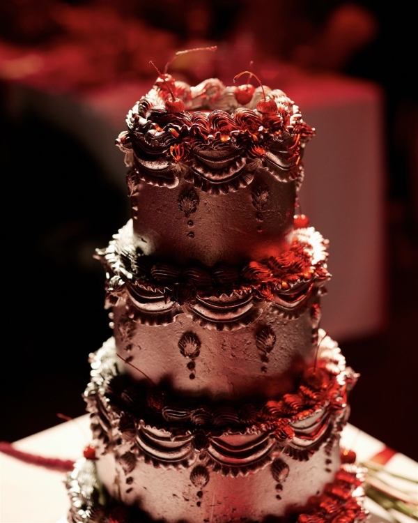 Romantic Wedding in the Garden by Day, Moody Red Event  by Night