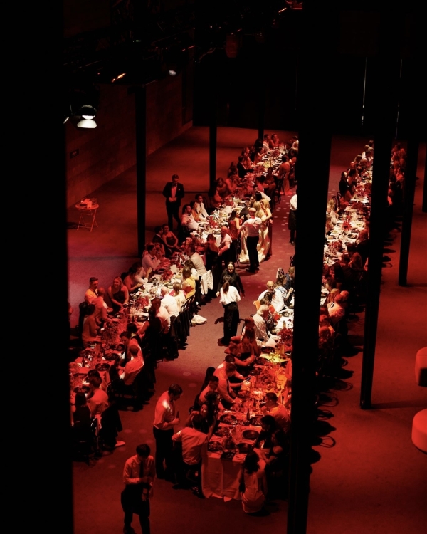 Romantic Wedding in the Garden by Day, Moody Red Event  by Night