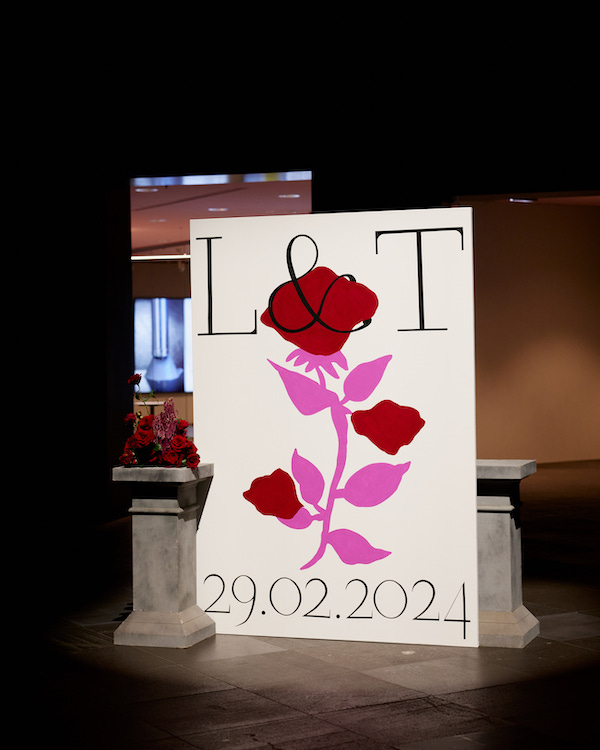 Romantic Wedding in the Garden by Day, Moody Red Event  by Night