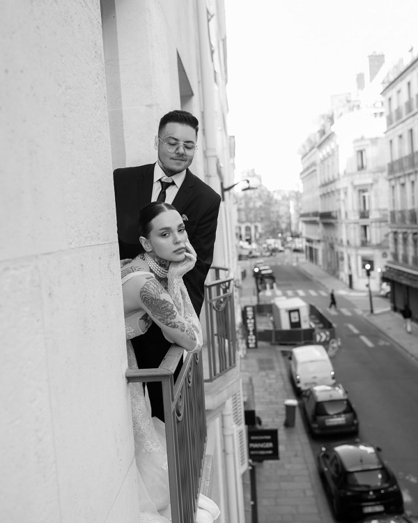LGBTQIA+ Influencer Couple's Chic Parisian Elopement
