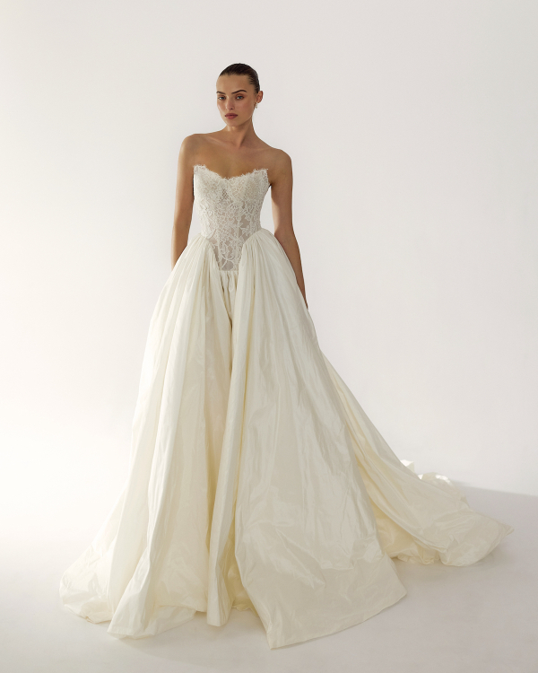 28 Basque Waist Wedding Dresses from the 2026 Bridal Collections