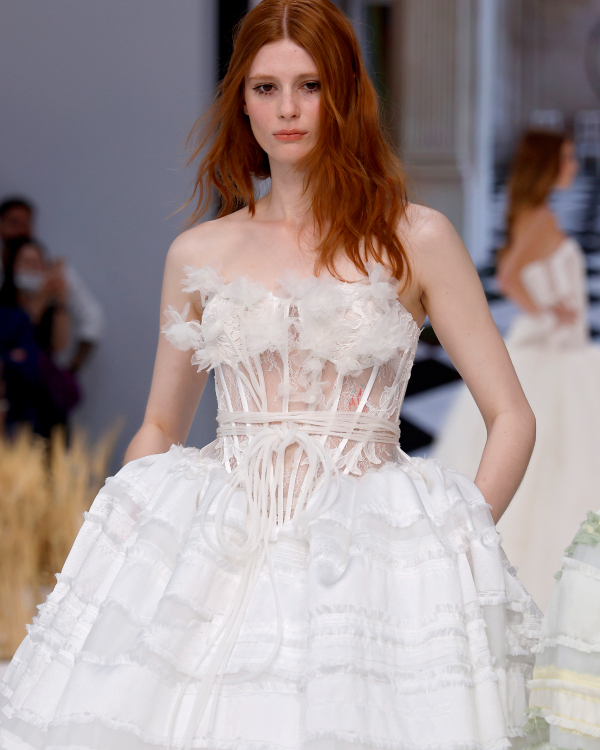 28 Basque Waist Wedding Dresses from the 2026 Bridal Collections
