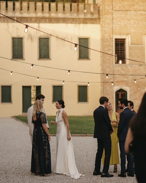 A Golden Wedding at a Storybook Castle Just Outside Venice, Italy