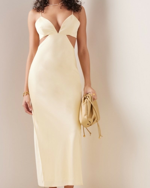 Wedding Dress With Side Cutouts