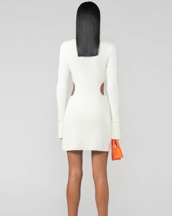 Wedding Dress With Side Cutouts