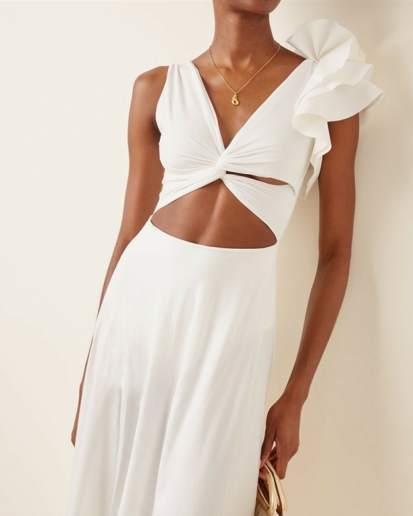 Wedding Dress With Side Cutouts