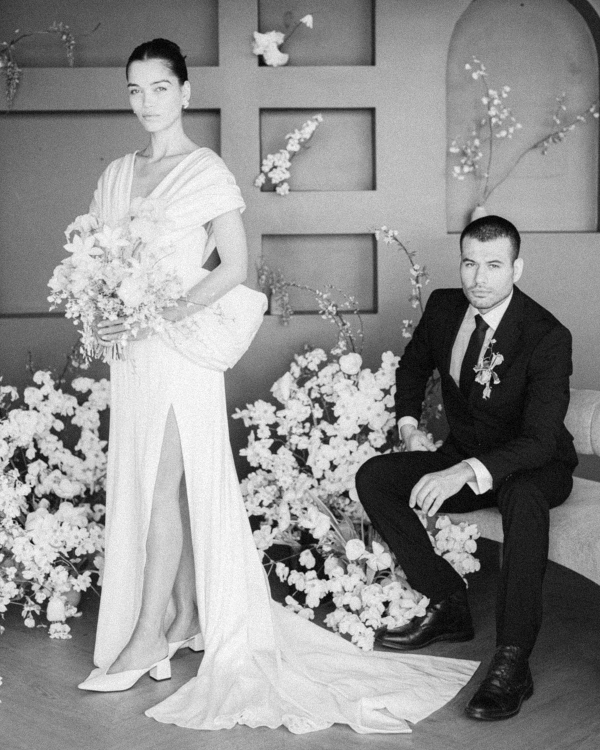 Stylish Indoor Wedding Ceremony