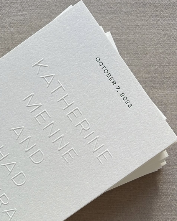 32 Blind Embossed Stationery Ideas for Weddings and Beyond