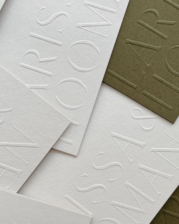 32 Blind Embossed Stationery Ideas for Weddings and Beyond