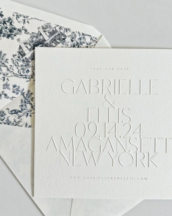 32 Blind Embossed Stationery Ideas for Weddings and Beyond