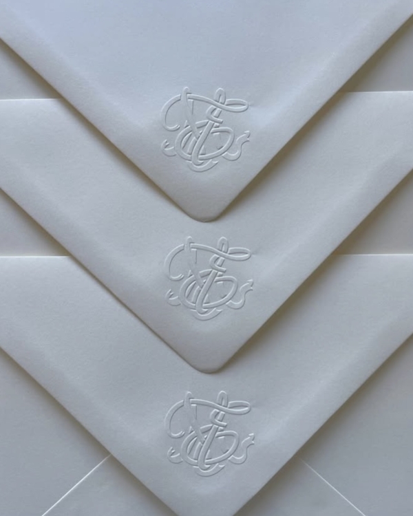 32 Blind Embossed Stationery Ideas for Weddings and Beyond