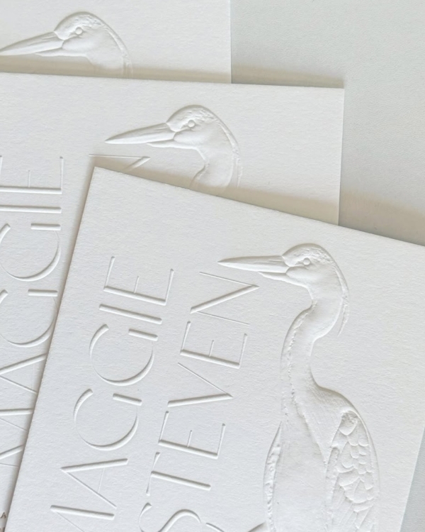 32 Blind Embossed Stationery Ideas for Weddings and Beyond