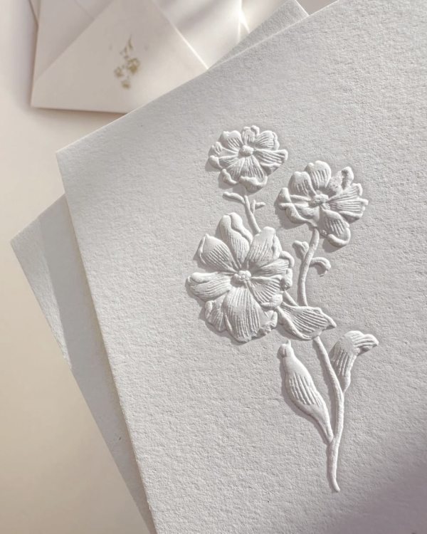 32 Blind Embossed Stationery Ideas for Weddings and Beyond