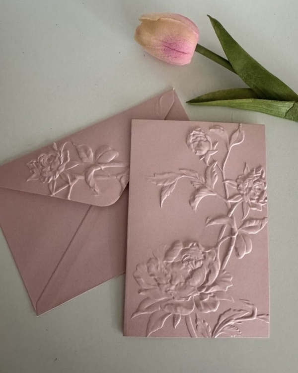 32 Blind Embossed Stationery Ideas for Weddings and Beyond