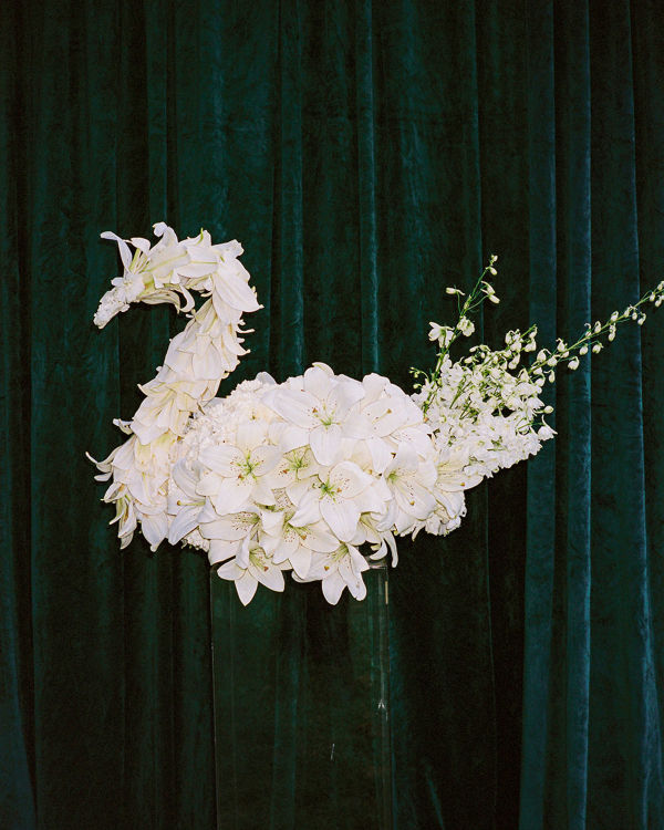 Floral Poise and Draped Drama