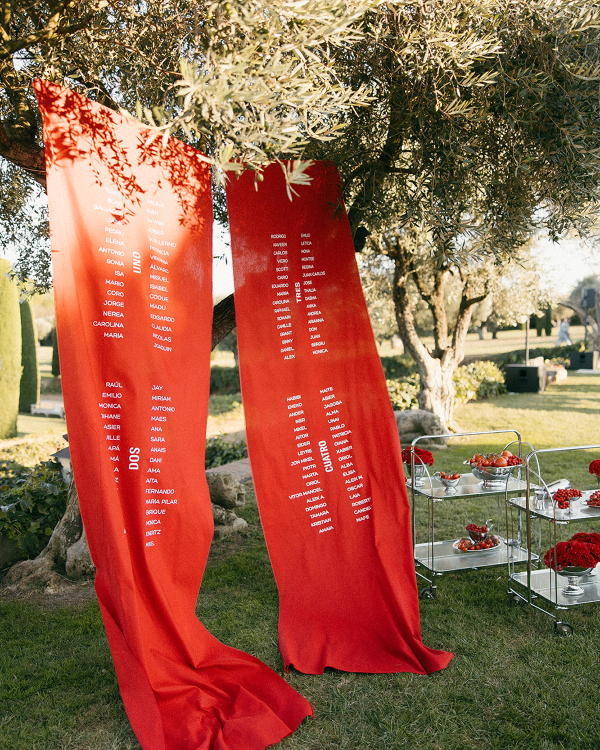 A Bold Cherry Red Wedding Amongst a Spanish Garden Villa